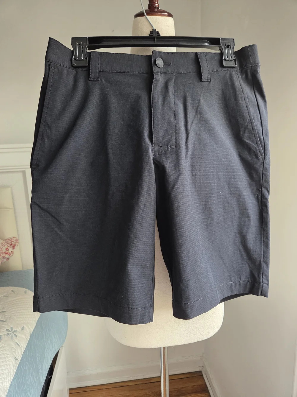 Banana Republic Men's Charcoal Flat-Front Shorts